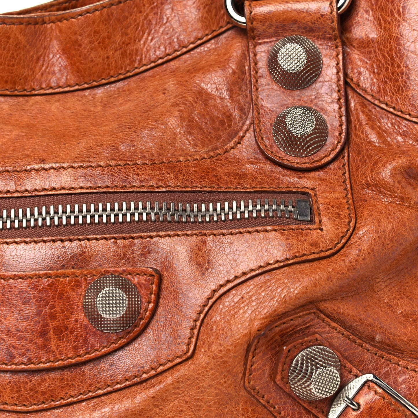 Agneau Giant 21 Silver Hardware City Orange Brulee