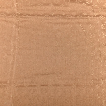 Louis Vuitton Silk Wool Monogram Shawl Cappuccino 4 of 5