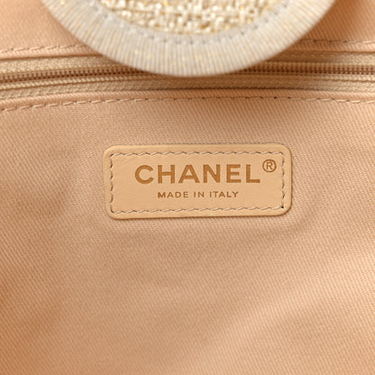 Chanel Lurex Boucle Medium Deauville Tote White 6 of 9