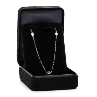 Tiffany 18K Yellow Gold Elsa Peretti Diamonds by the Yard 3 Station Necklace 5 of 5