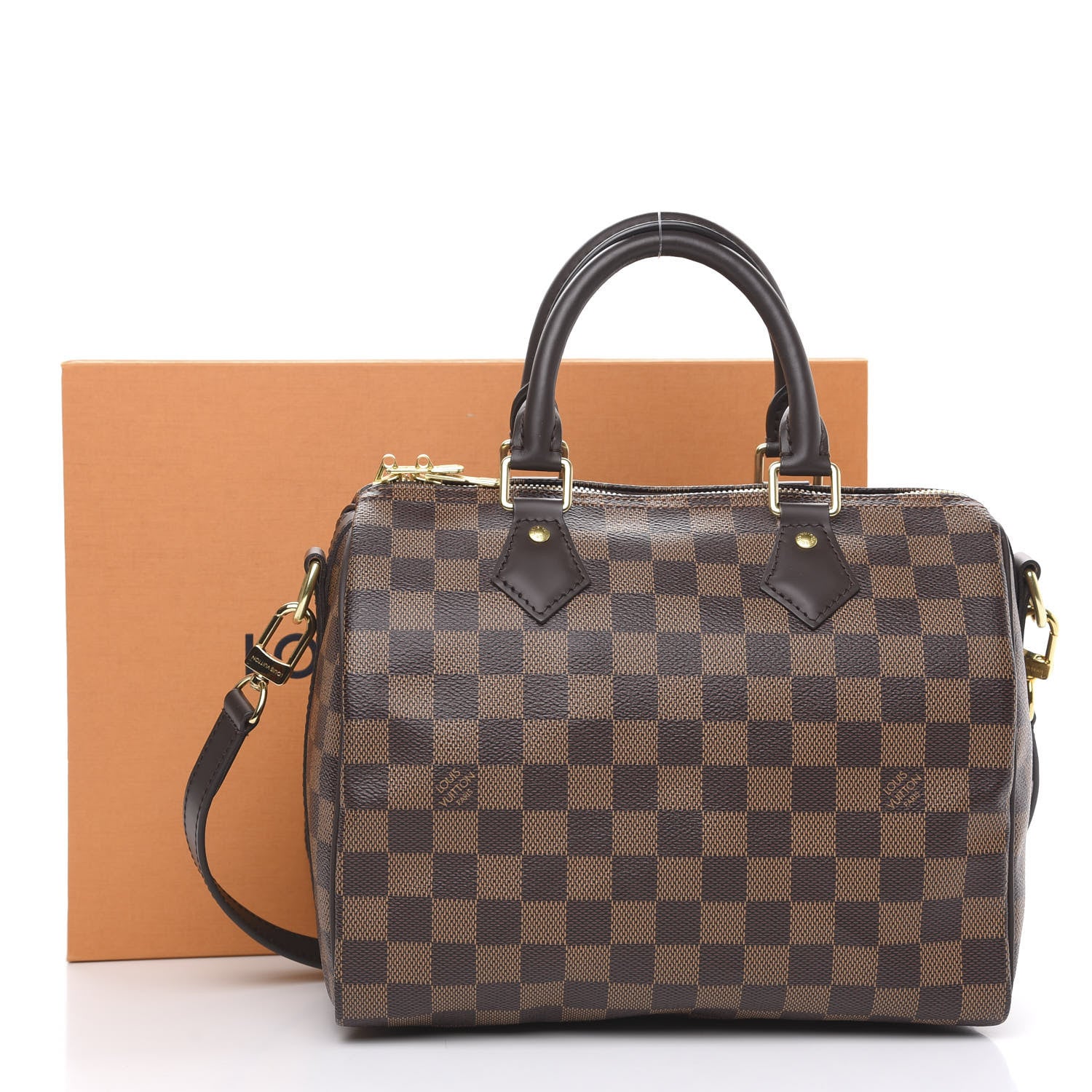 Louis Vuitton Damier Ebene Speedy Bandouliere 25 10 of 10