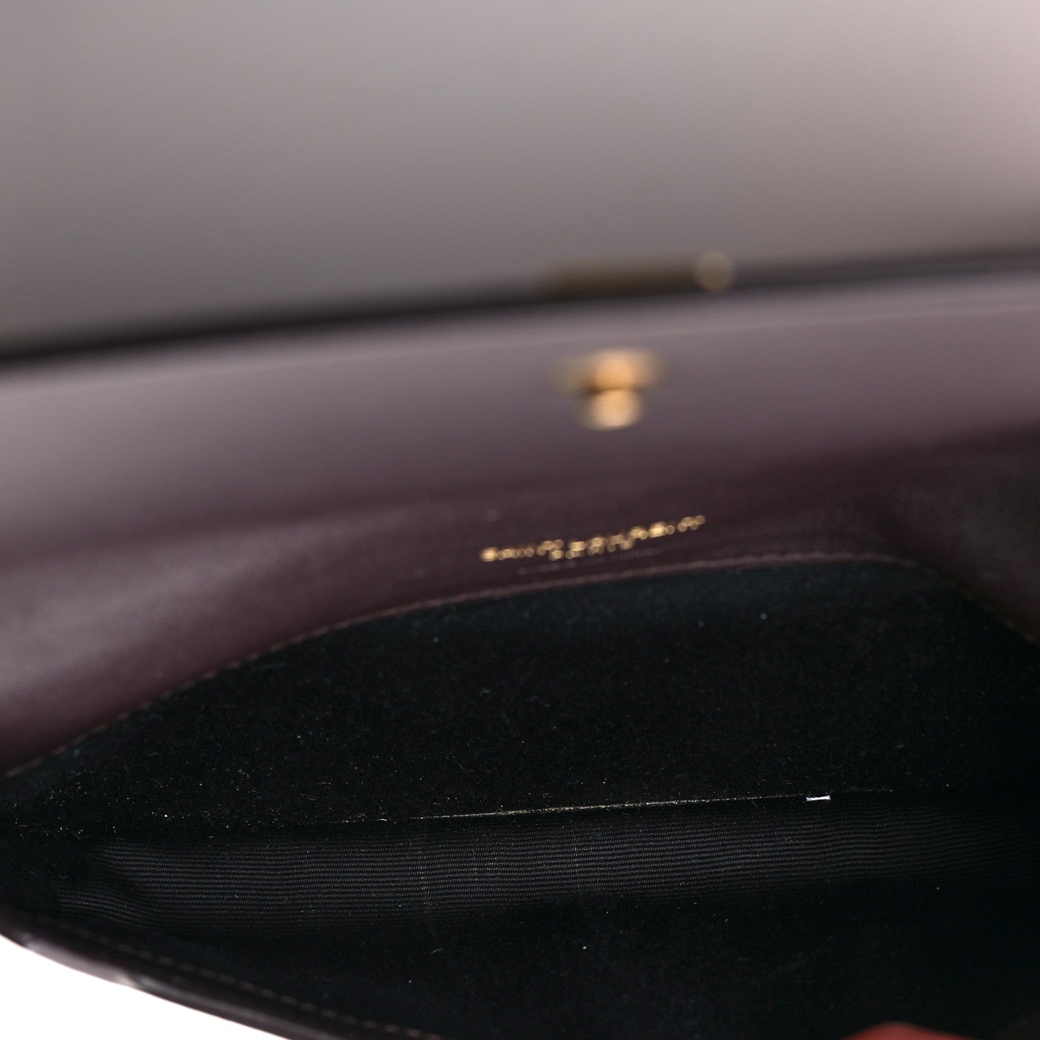 Saint Laurent Lambskin Heart Embossed Monogram Chain Wallet Vintage Cognac 5 of 9