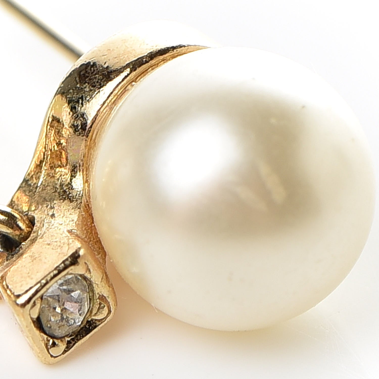 Christian Dior Pearl Crystal Drop Earrings 6 of 6