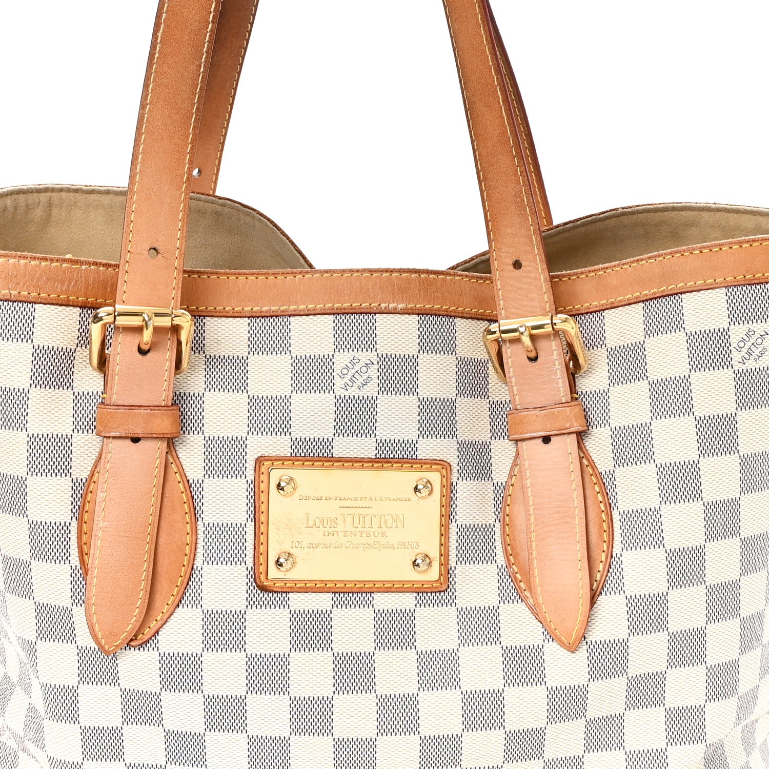 Louis Vuitton Damier Azur Hampstead MM 7 of 9