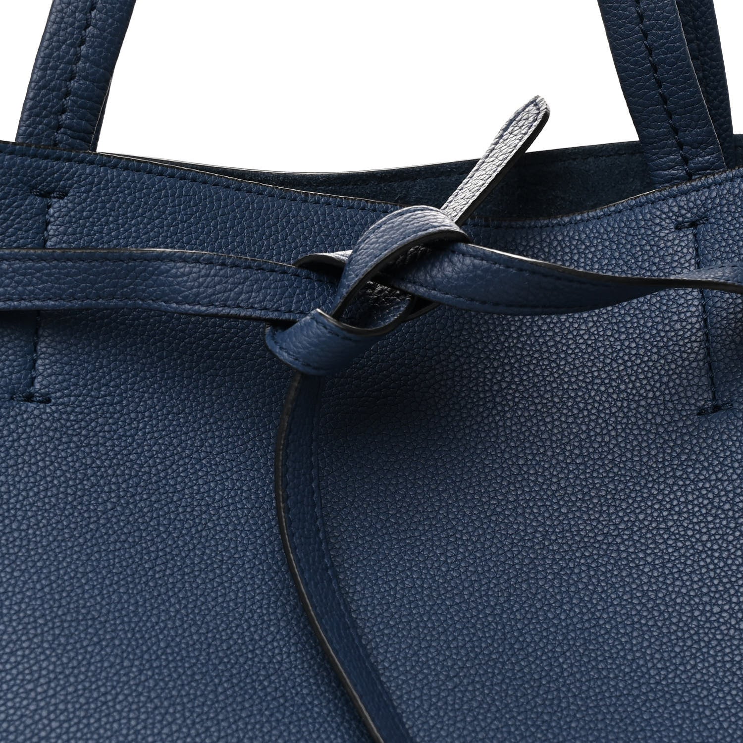 Celine Soft Grained Calfskin Small Belt Cabas Phantom Deep Blue 9 of 14