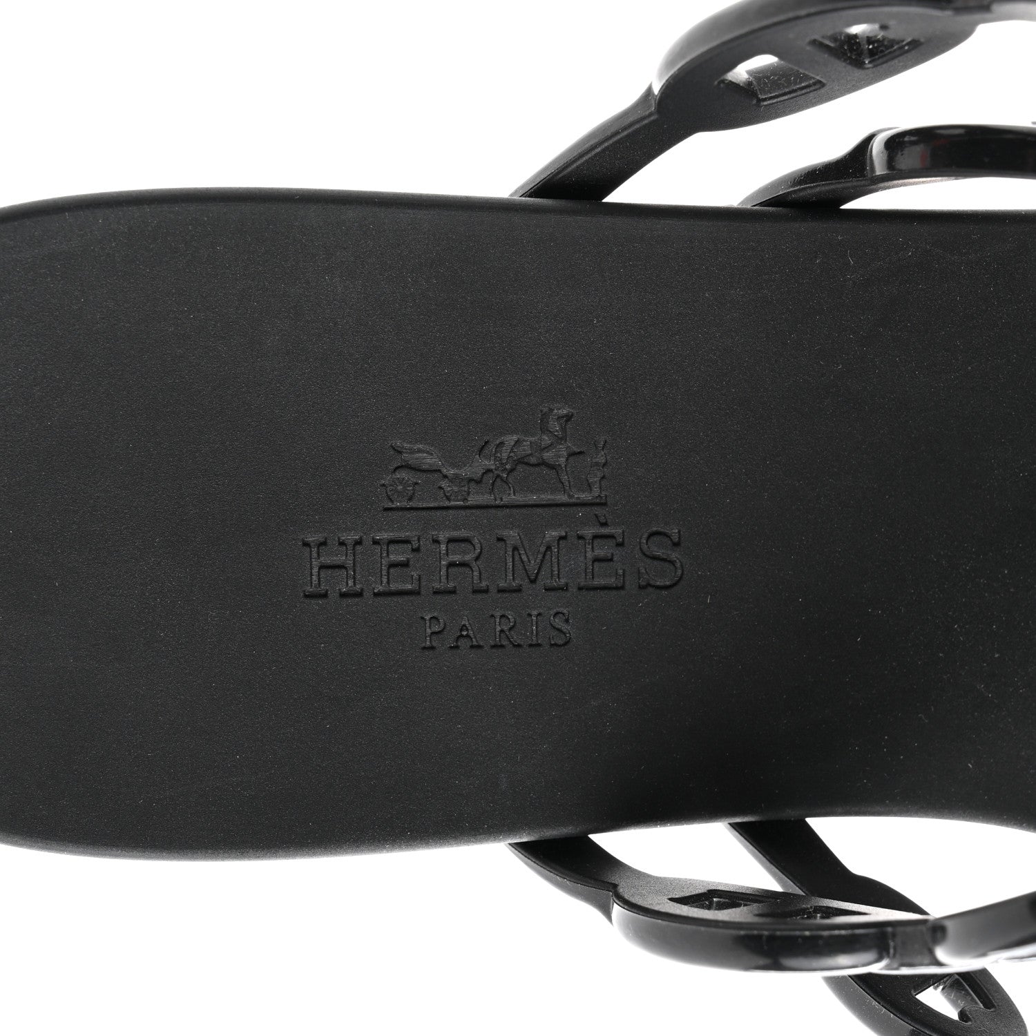 Hermes Rubber Chaine d'Ancre Island Sandals 35 Black 7 of 7