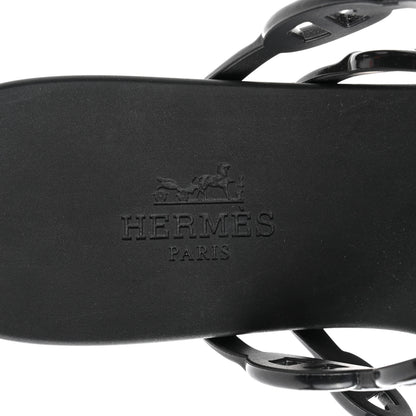 Hermes Rubber Chaine d'Ancre Island Sandals 35 Black 7 of 7