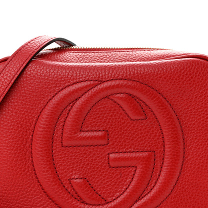 Gucci Pebbled Calfskin Small Soho Disco Bag Tabasco Red 8 of 14