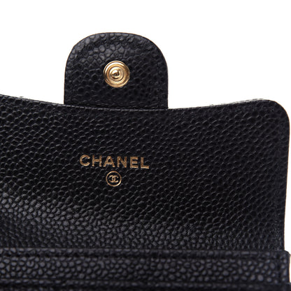 Chanel Caviar Quilted Flap Card Holder Wallet Black 6 of 9