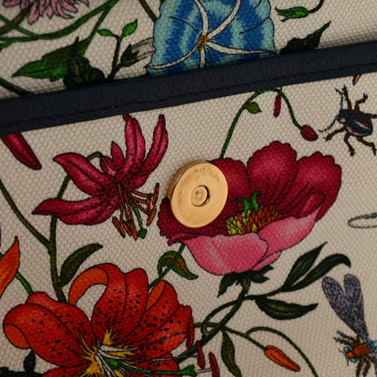 Gucci Canvas Flora Floral Shoulder Bag White Blue Agata Mulitcolor 14 of 14