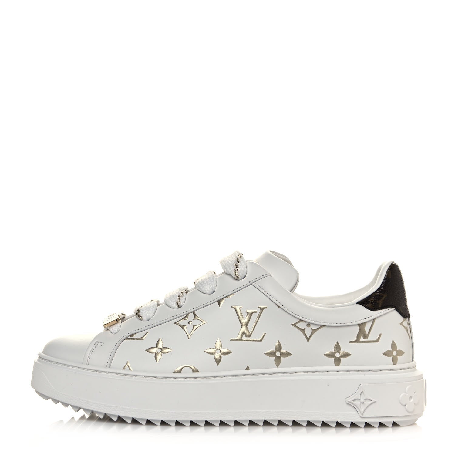 Louis Vuitton Monogram Time Out Sneakers 38 Gold 1 of 10
