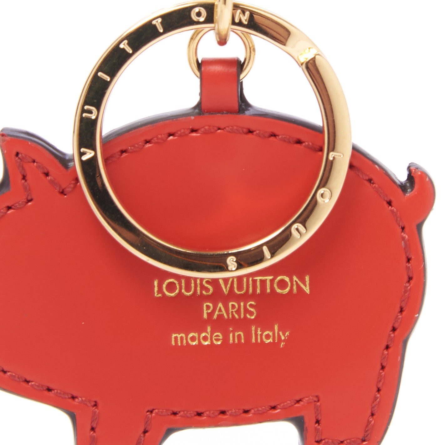 Louis Vuitton Calfskin Superstition Pig Bag Charm Key Holder Rose 4 of 5