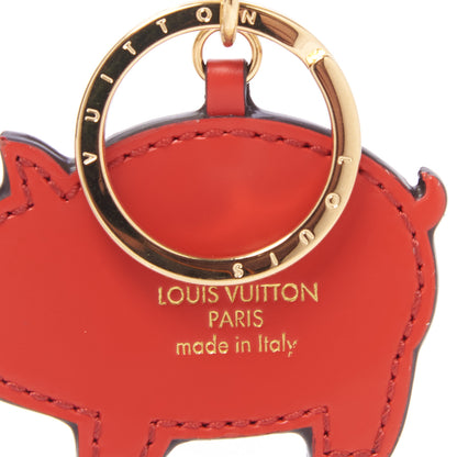 Louis Vuitton Calfskin Superstition Pig Bag Charm Key Holder Rose 4 of 5