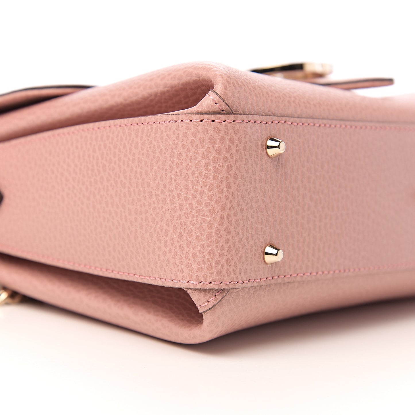 Dollar Calfskin Interlocking G Top Handle Shoulder Bag Soft Pink