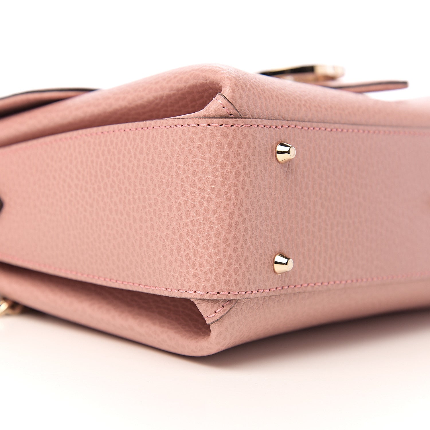 Gucci Dollar Calfskin Interlocking G Top Handle Shoulder Bag Soft Pink 7 of 9
