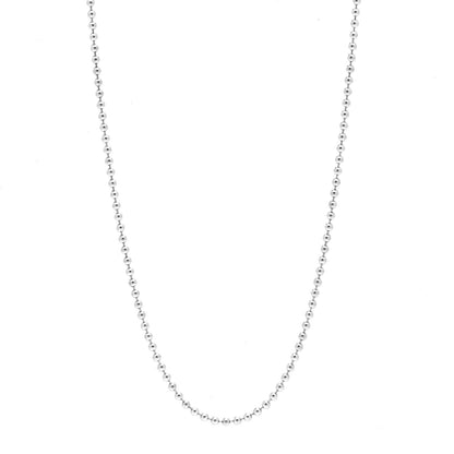 Tiffany Sterling Silver 2.5mm Beads Necklace 24" 1 of 6