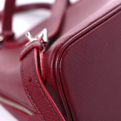 Prada Saffiano Lux Promenade Backpack Cherry 9 of 11