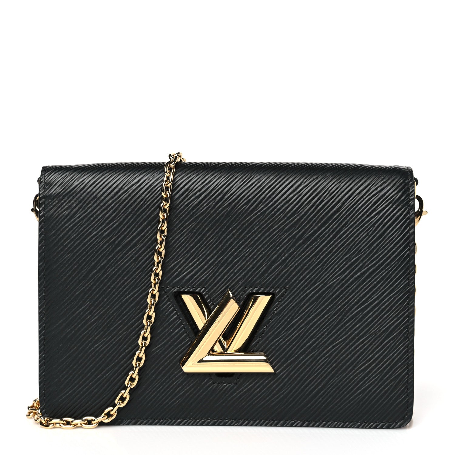 Louis Vuitton Epi Twist Belt Chain Wallet Black 1 of 8