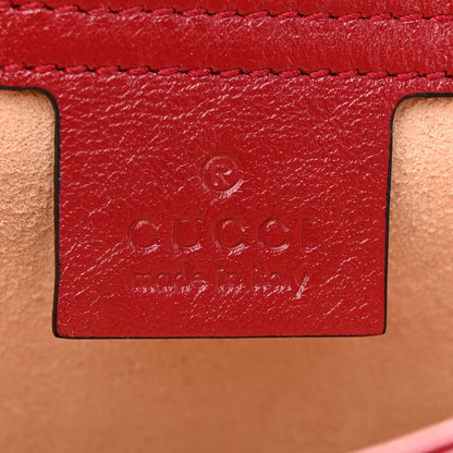 Gucci Vintage Effect Calfskin Matelasse Diagonal Small Torchon GG Marmont Shoulder Bag Black Romantic Cherry 6 of 11