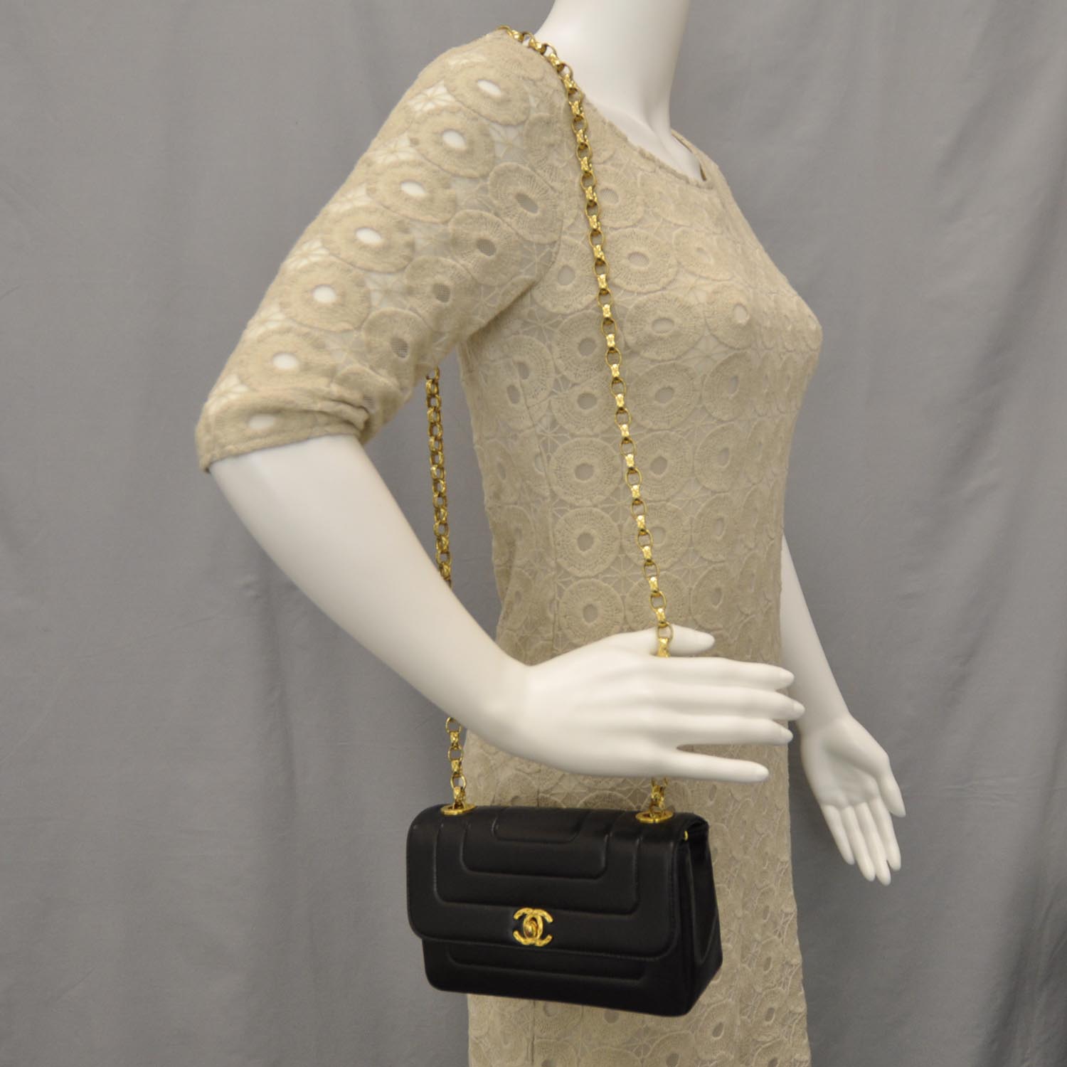 Chanel Lambskin Mini Flap Black 2 of 7