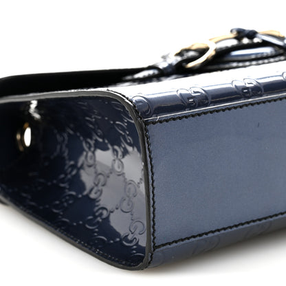 Gucci Shine Guccissima Medium Emily Chain Shoulder Bag Melanzana 9 of 10