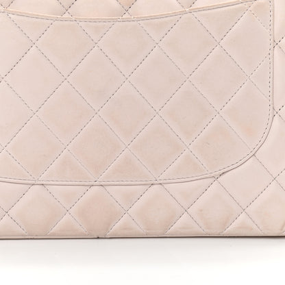 Chanel Lambskin Quilted Jumbo Double Flap Light Pink 17 of 19