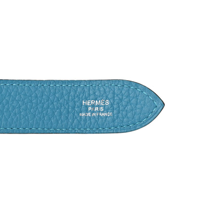 Hermes Taurillon Clemence Jypsiere 28 Turquoise 7 of 11