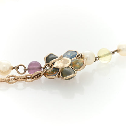 Chanel Pearl Enamel Crystal Flower Belt Gold Multicolor 5 of 6