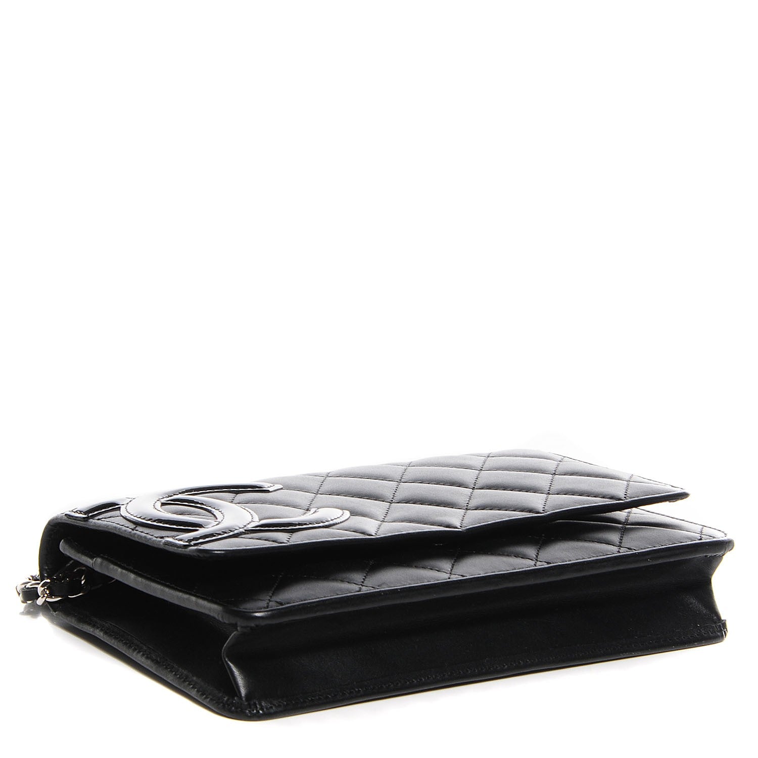 Chanel Calfskin Quilted Cambon Wallet On Chain WOC Black 4 of 8