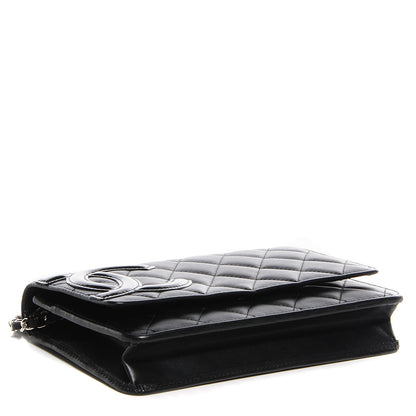 Chanel Calfskin Quilted Cambon Wallet On Chain WOC Black 4 of 8