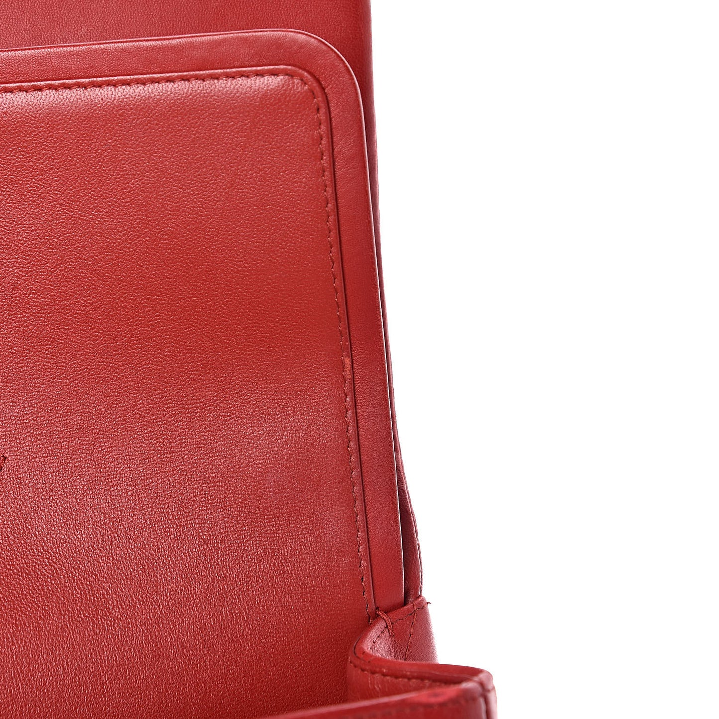 Lambskin Quilted Jumbo Double Flap Red