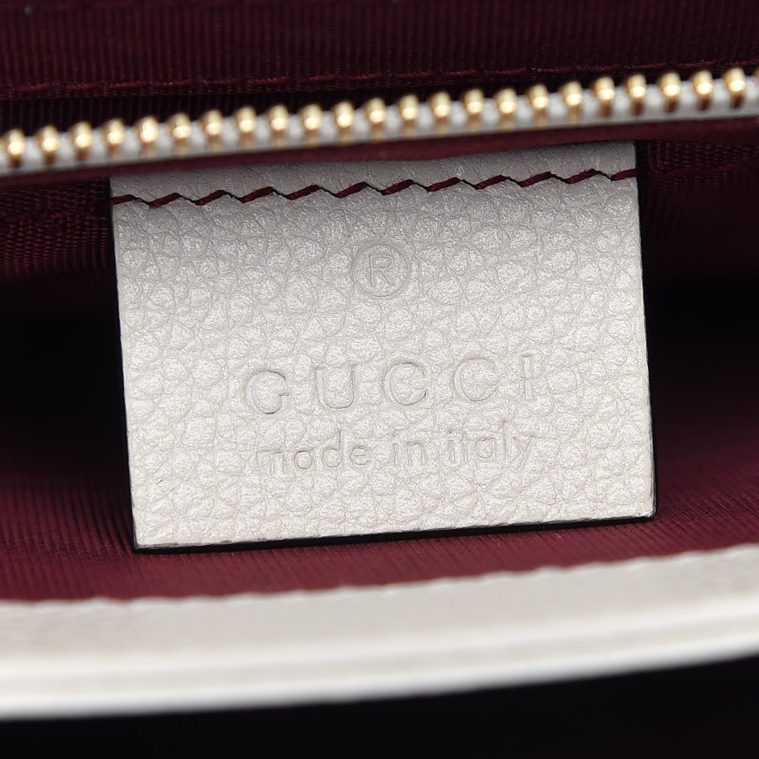 Gucci Grained Calfskin Small Zumi Shoulder Bag Mystic White 6 of 9