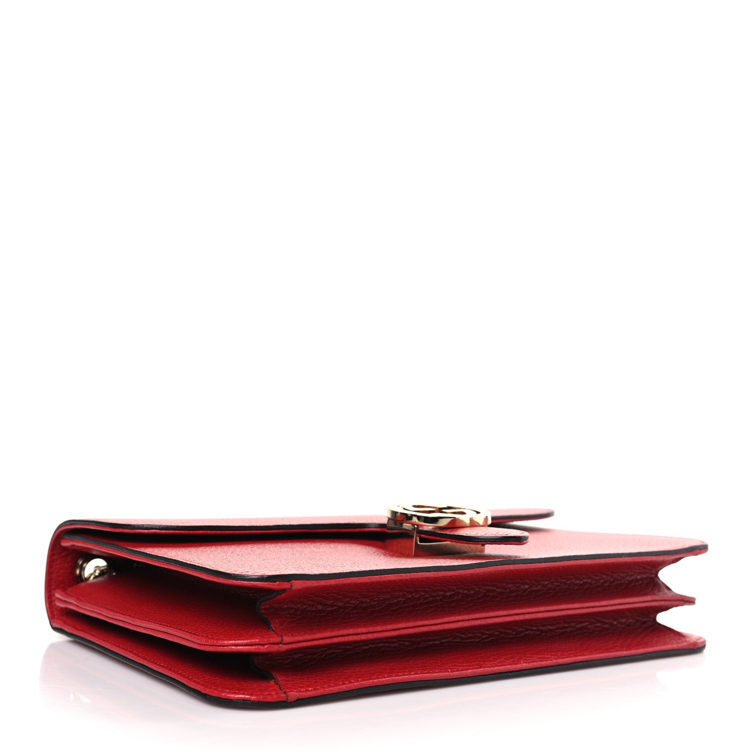Gucci Dollar Calfskin Interlocking G Shoulder Bag Red 4 of 9