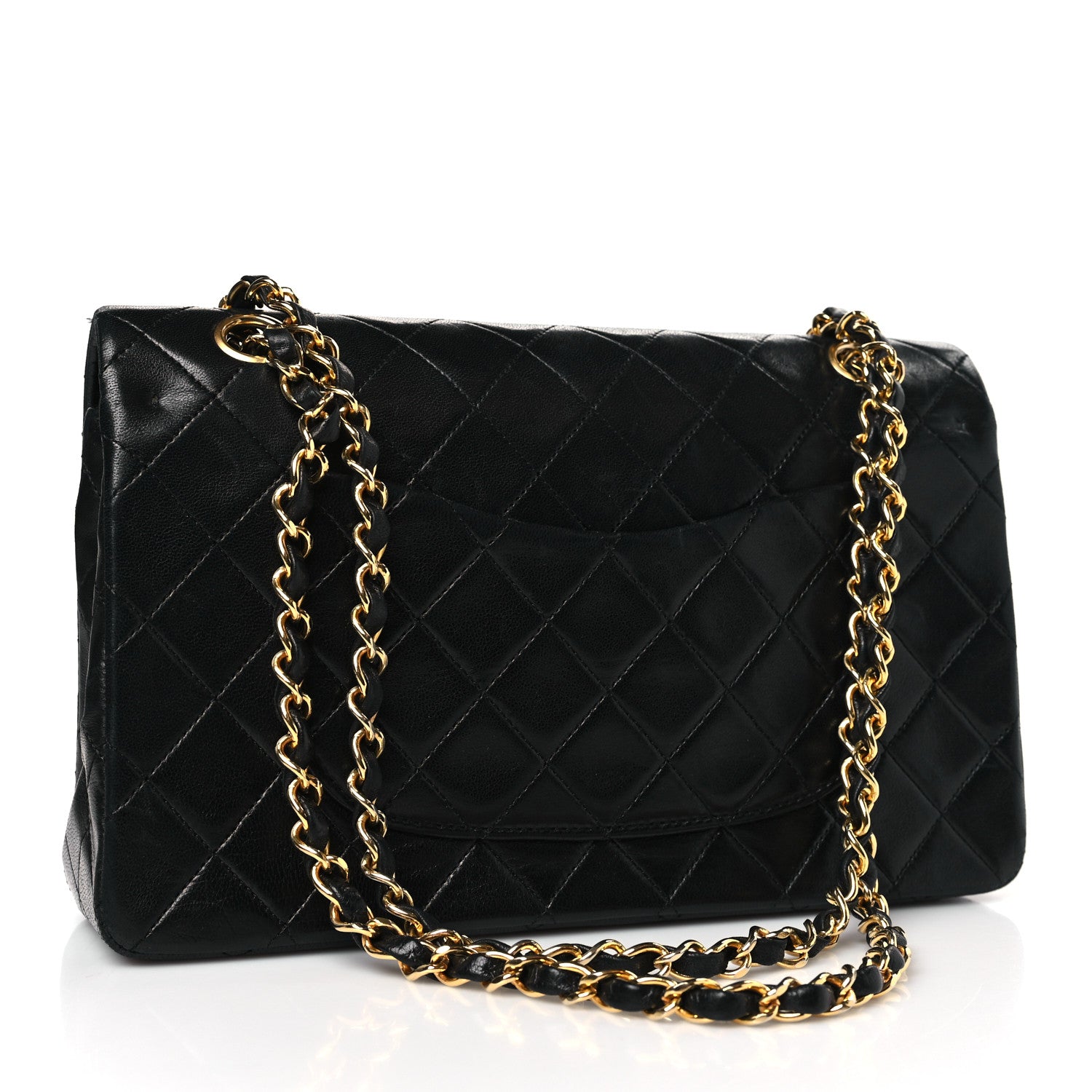 Chanel Lambskin Quilted Medium Double Flap Black 3 of 9