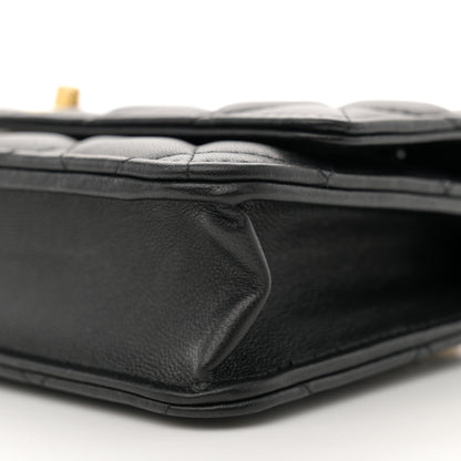 Chanel Lambskin Quilted CC Pearl Crush Wallet on Chain WOC Black 10 of 11