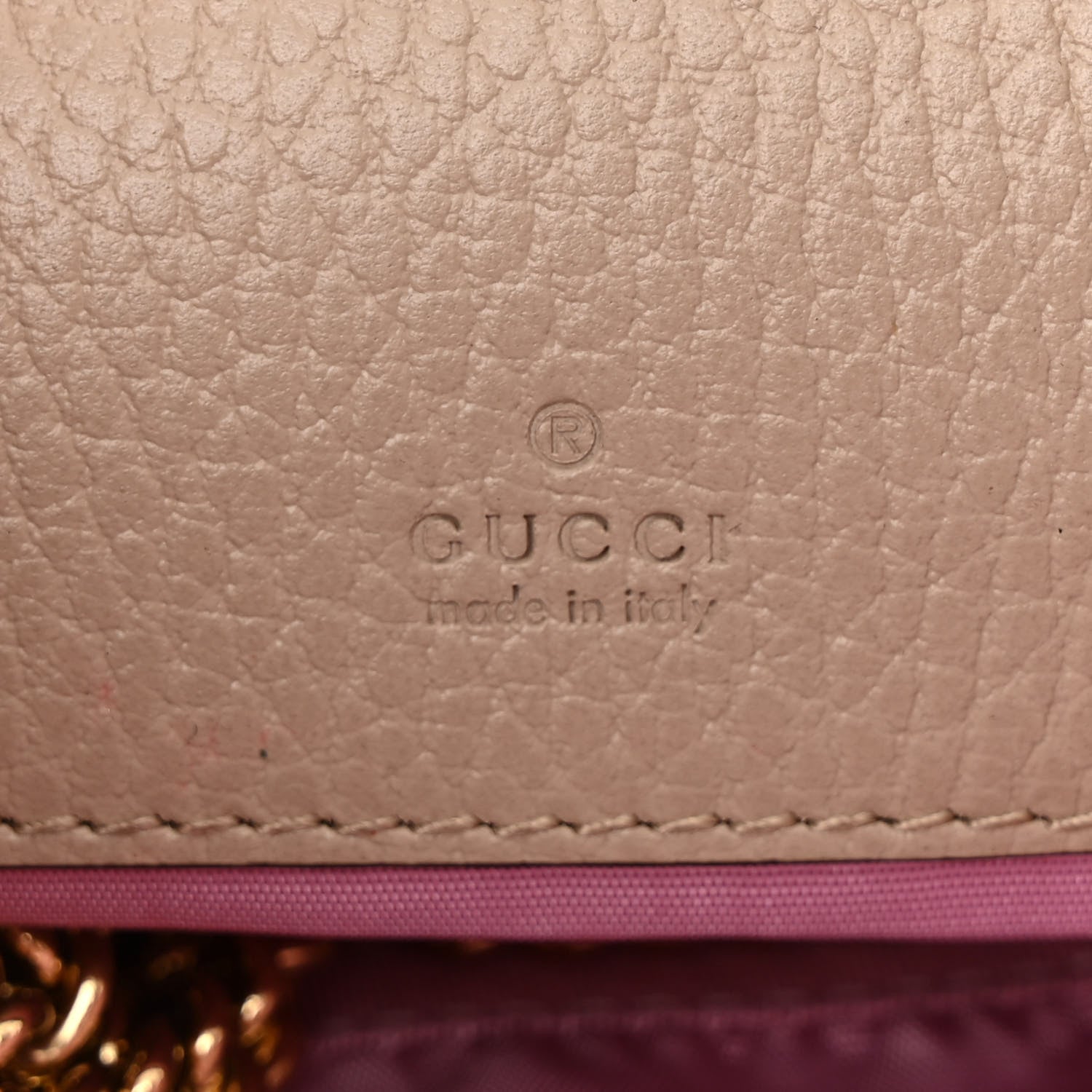 Gucci Dollar Calfskin Super Mini GG Marmont Chain Shoulder Bag Beige 6 of 13