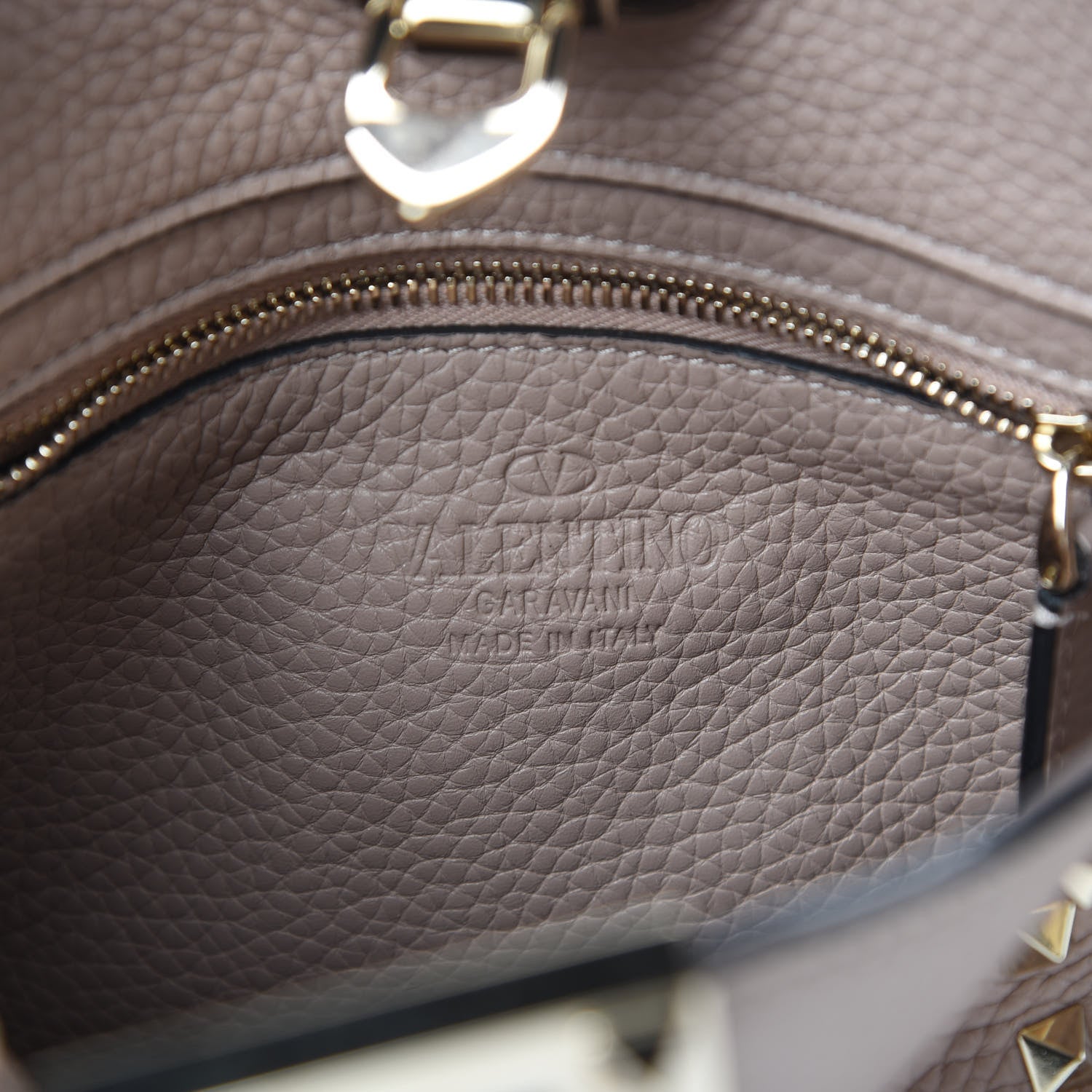 Valentino Garavani Pebbled Calfskin Mini Rockstud Flip-Lock Messenger Bag Poudre 6 of 9