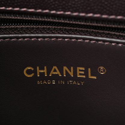 Chanel Caviar Quilted Lizard Embossed Mini Coco Handle Flap Dark Brown 6 of 11