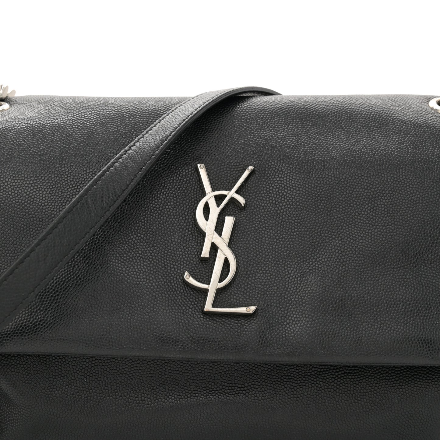 Grain De Poudre Medium West Hollywood Monogram Fold-Over Black