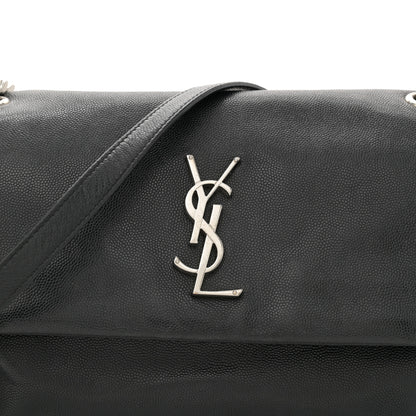 Saint Laurent Grain De Poudre Medium West Hollywood Monogram Fold-Over Black 8 of 13