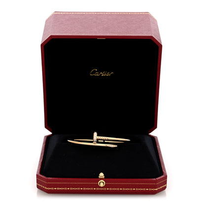 Cartier 18K Yellow Gold Diamond Juste Un Clou Bracelet 17 4 of 4