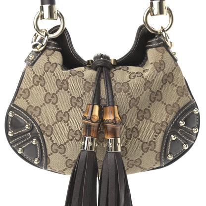 Gucci Monogram Mini Indy Top Handle Bag Dark Brown 8 of 10