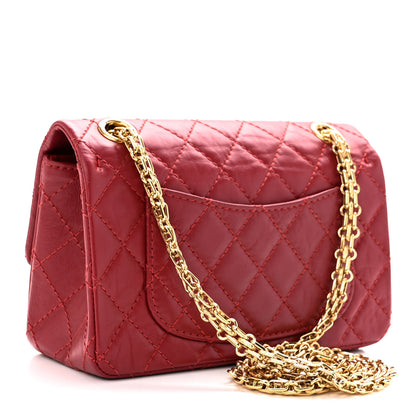 Chanel Aged Calfskin Quilted 2.55 Reissue Mini Flap Red 3 of 11