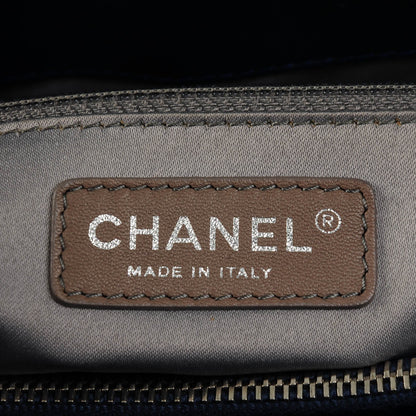 Chanel Caviar Quilted XL Grand Shopping Tote GST Navy Blue 6 of 7