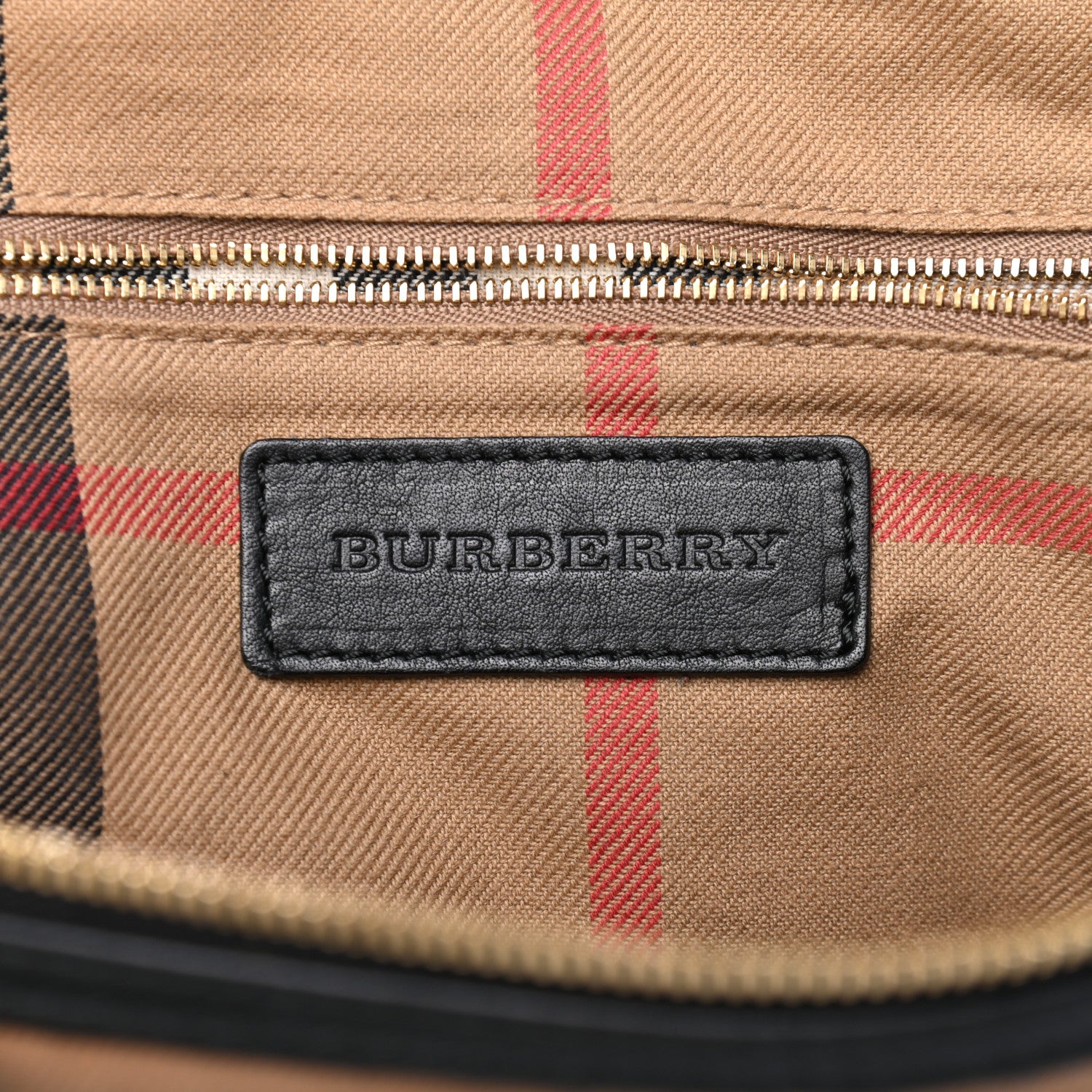 Burberry Calfskin House Check Small Salisbury Tote Black 5 of 10