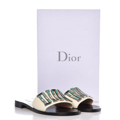 Christian Dior Calfskin Dio(r)evolution 10mm Slide Sandals 38.5 Off White 11 of 11