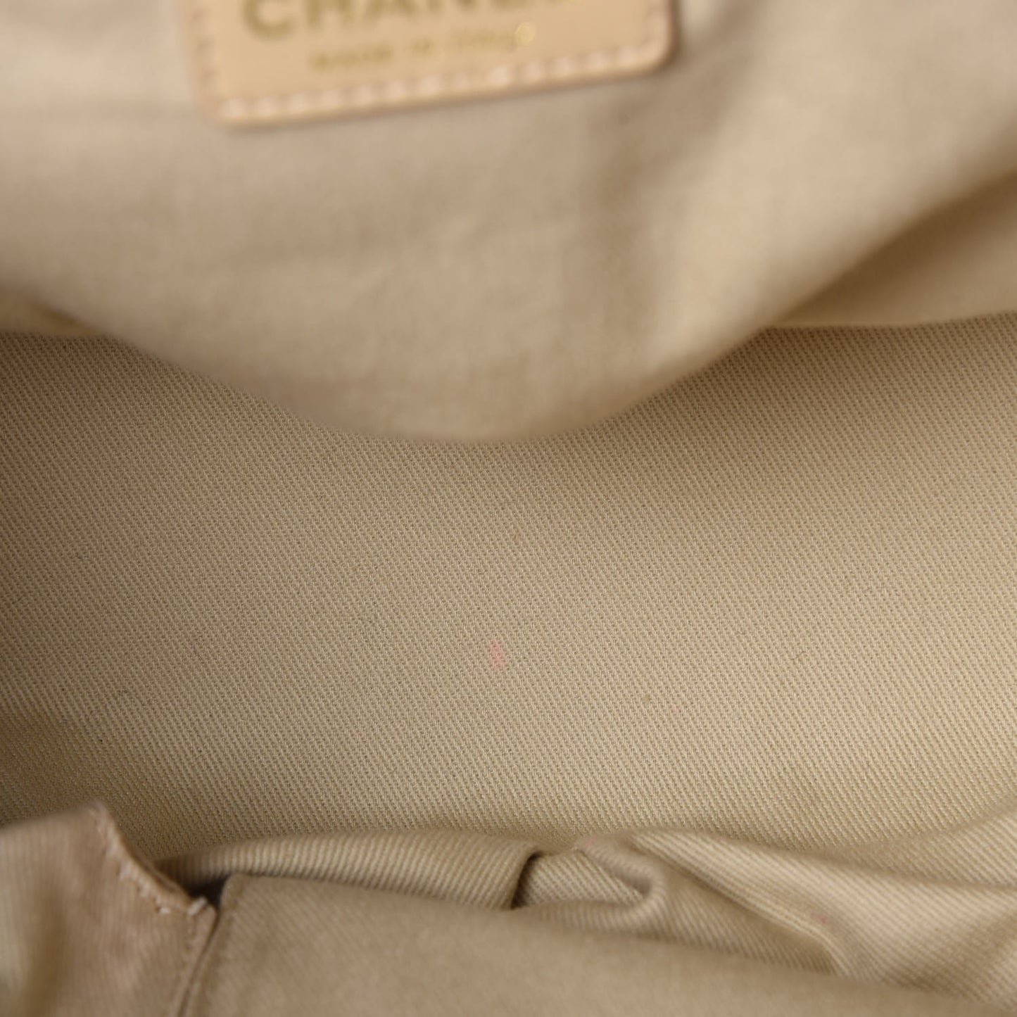 Lambskin Quilted Cloudy Bundle East West Tote Beige