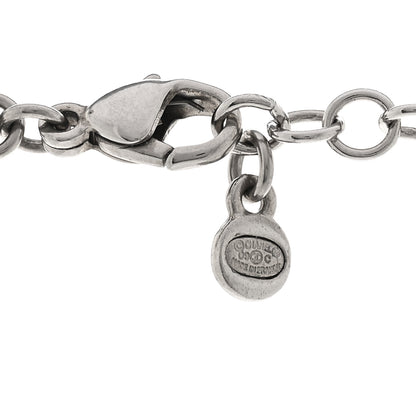 Chanel Crystal Heart CC Multi Strand Chain Necklace Silver 5 of 6