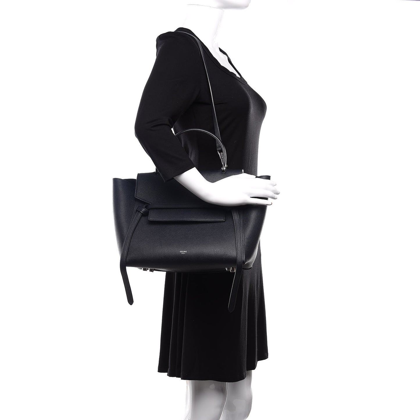 Grained Calfskin Mini Belt Bag Navy