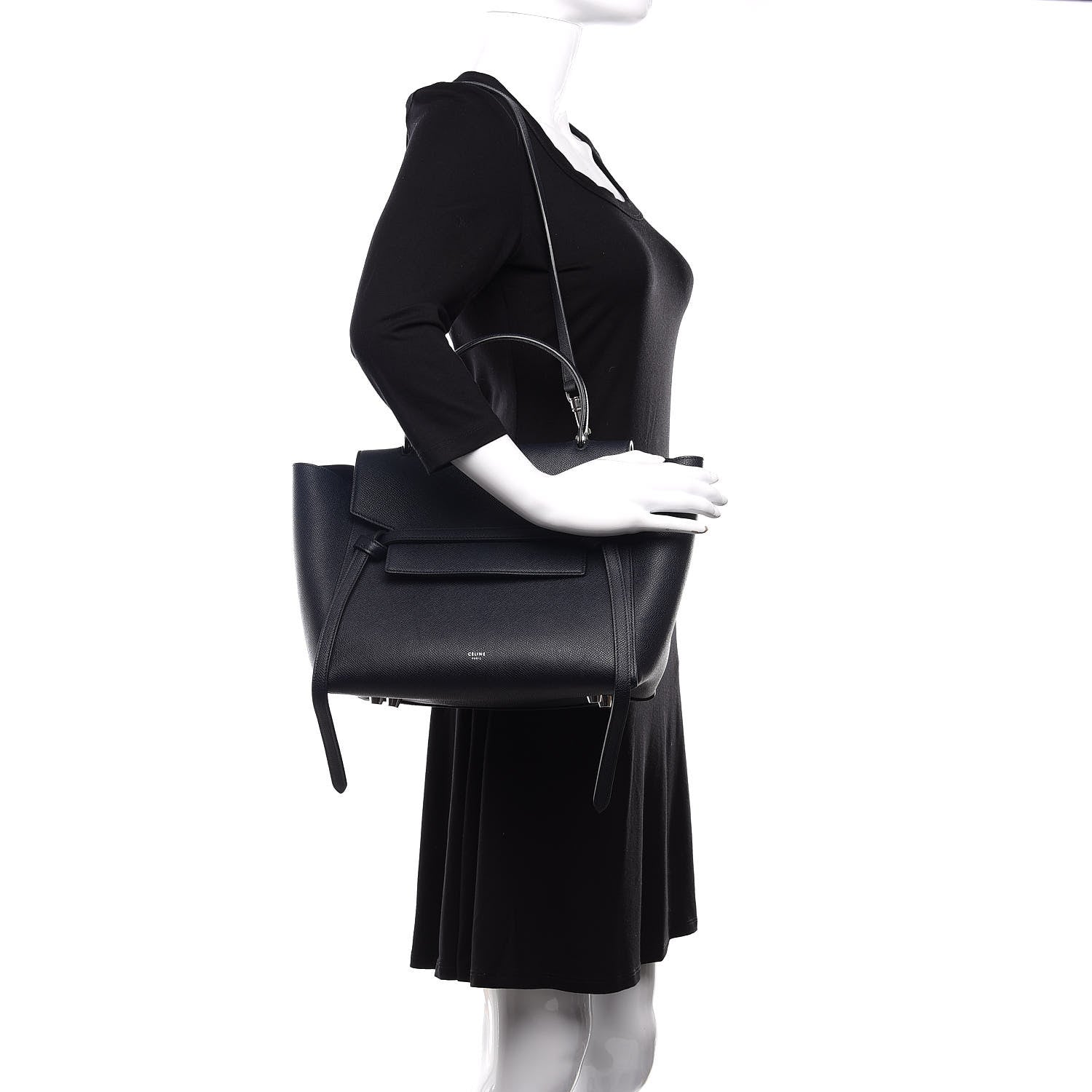 Celine Grained Calfskin Mini Belt Bag Navy 2 of 10